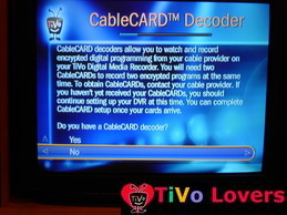 CableCARD Setup